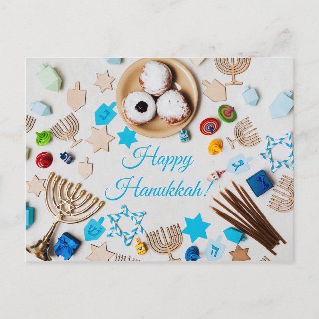 Postal Feliz Hanukkah (Anverso)