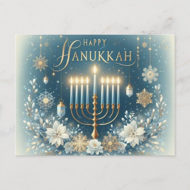 Postal Feliz Hanukkah (Anverso)