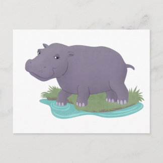 Postal Feliz Hippo