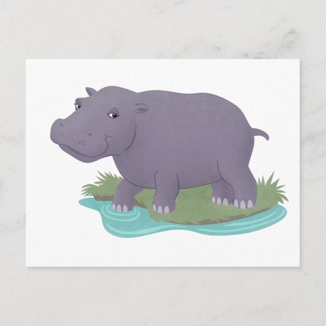 Postal Feliz Hippo (Anverso)