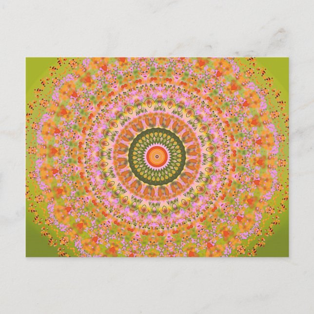 Postal Feliz Hippy Mandala (Anverso)