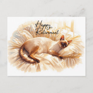 Postal Feliz jubilación para la amante de los gatos, mamá