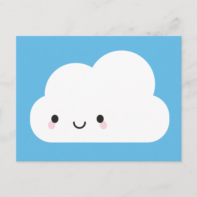 Postal Feliz Kawaii Cloud (Anverso)