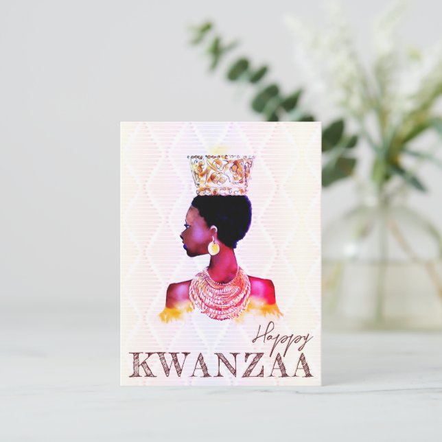 Postal Feliz Kwanzaa (Anverso de pie)