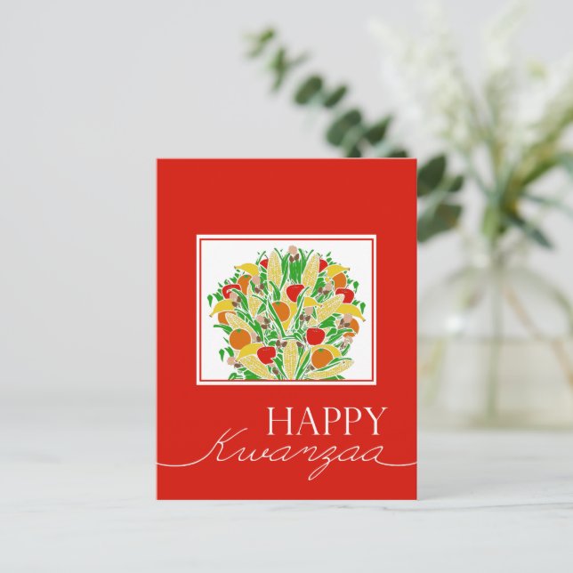 Postal Feliz Kwanzaa (Anverso de pie)
