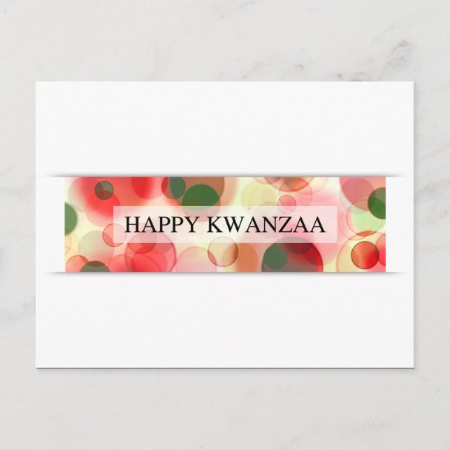 Postal feliz kwanzaa (bokeh) (Anverso)