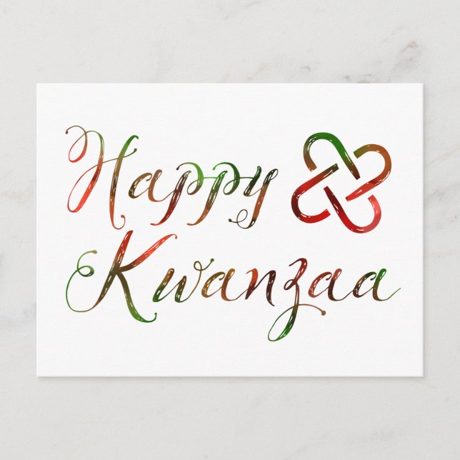 Postal Feliz Kwanzaa Bokeh Umoja (Anverso)