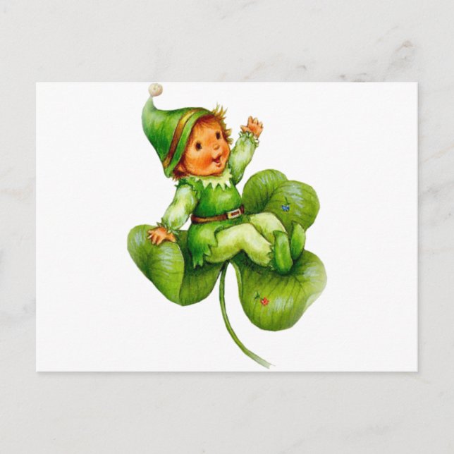 Postal Feliz Leprechaun (Anverso)