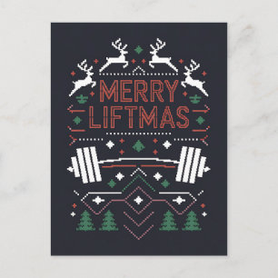 Postal Feliz Levantamiento de Navidad Gimnasio Santa Feo 