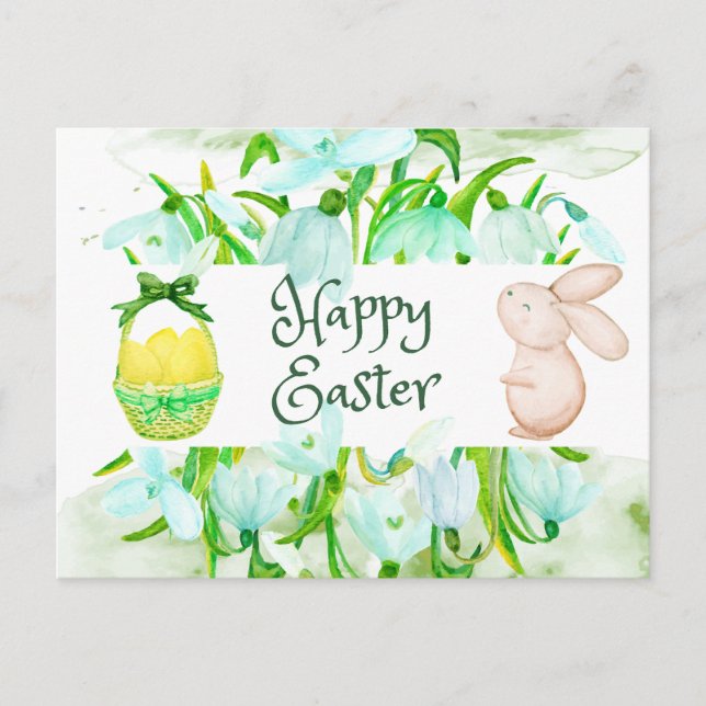 Postal Feliz Lily de Pascua de las Flores del Valle (Anverso)