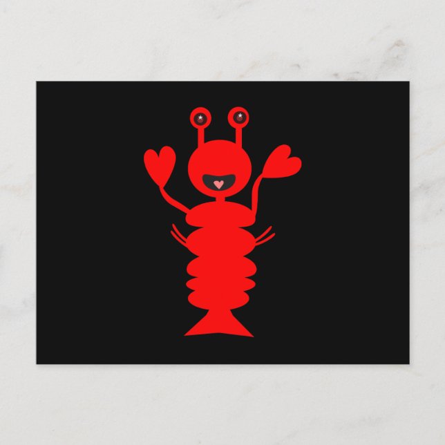 Postal Feliz Lobster también (Anverso)