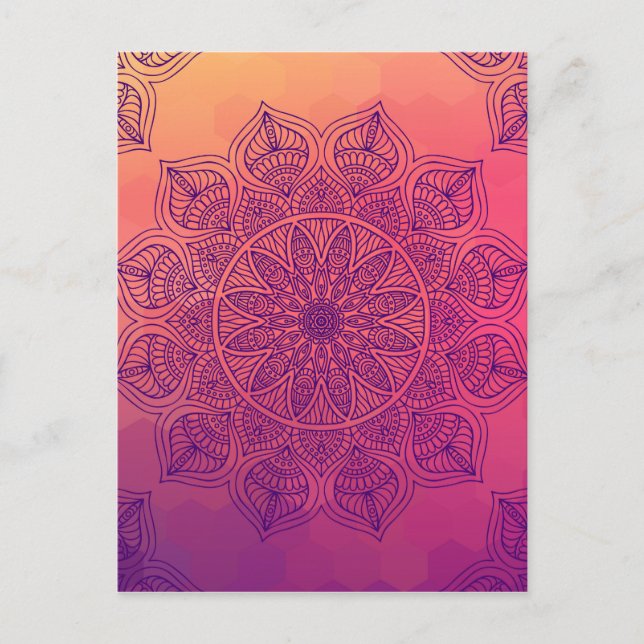 Postal Feliz mandala (Anverso)