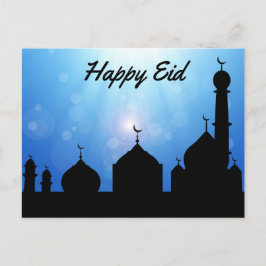 Postal Feliz Mezquita de Eid con Sunrays - Postcard