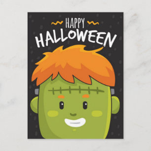 Postal Feliz Monstruo de Halloween