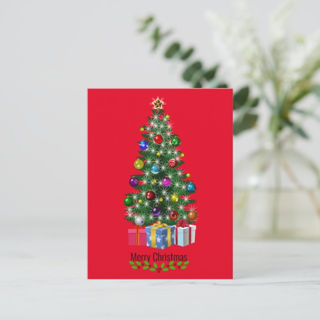 Postal Feliz Navidad (Anverso de pie)