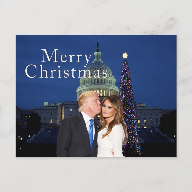 Postal Feliz Navidad a Donald y Melania (Anverso)