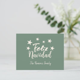 Postal Feliz Navidad a la familia de Navidades modernos