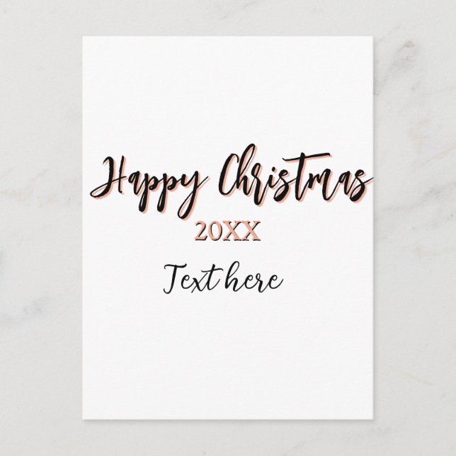 Postal Feliz Navidad a los detalles del año negro holi (Anverso)