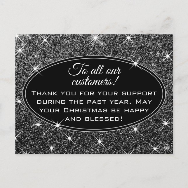 Postal ¡Feliz Navidad a todos nuestros clientes! (Anverso)