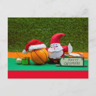 Postal Feliz Navidad al jugador de baloncesto con Santa C