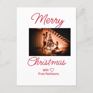 Postal Feliz Navidad añádase el nombre de la familia foto