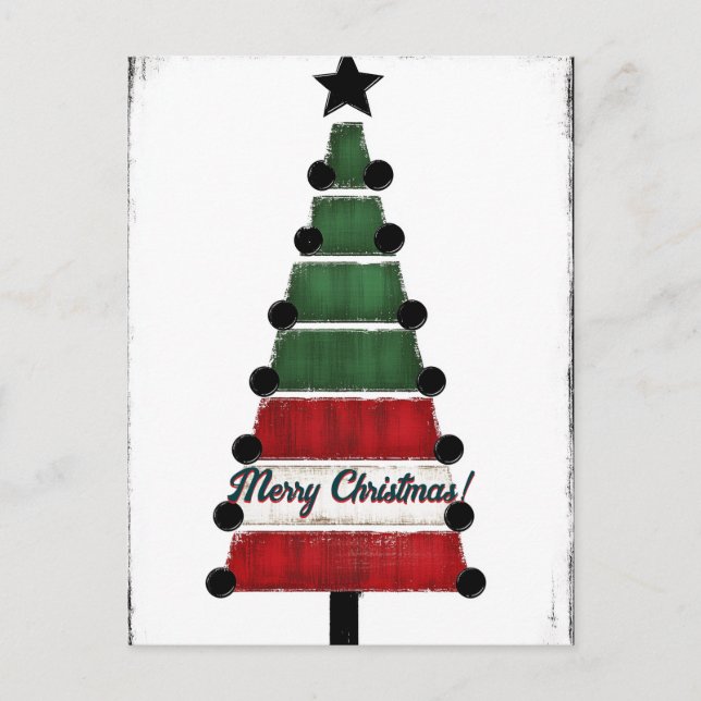 Postal Feliz Navidad, Árbol de Navidad (Anverso)