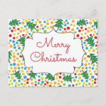 Feliz Navidad Árboles y luces Fiestas Retro