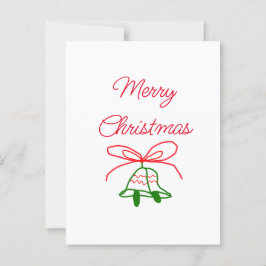 Postal Feliz Navidad arcos rojos con campanas de jingle v