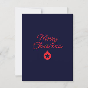 Postal Feliz Navidad Black Rock Azul Clásico Único