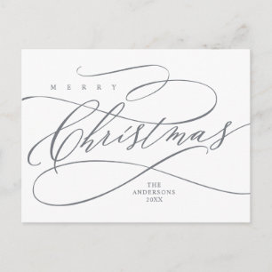 Postal Feliz Navidad, Caligrafía de Saludo de Temporada