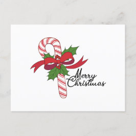 Postal Feliz Navidad Candy Cane