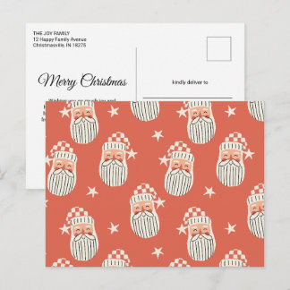 Postal Feliz Navidad - Cara de Santa guardería invierno E