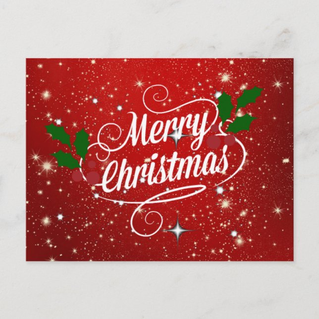 Postal Feliz Navidad, celebración, (Anverso)