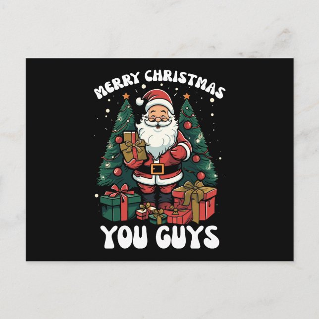 Postal Feliz Navidad Chicos Santa Claus (Anverso)