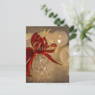 Postal Feliz Navidad con bolas de luz