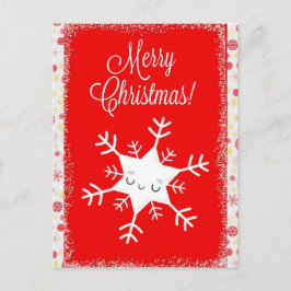 Postal Feliz Navidad con copos de nieve