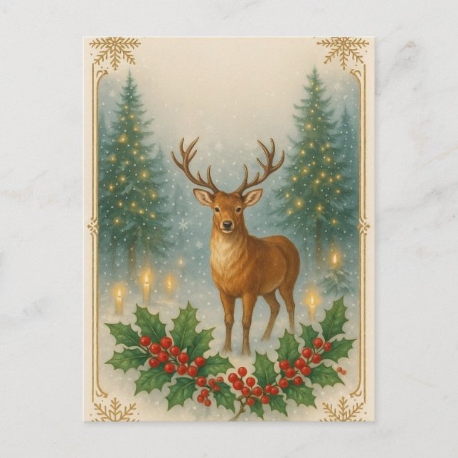 Postal Feliz Navidad con mucho amor. (Anverso)