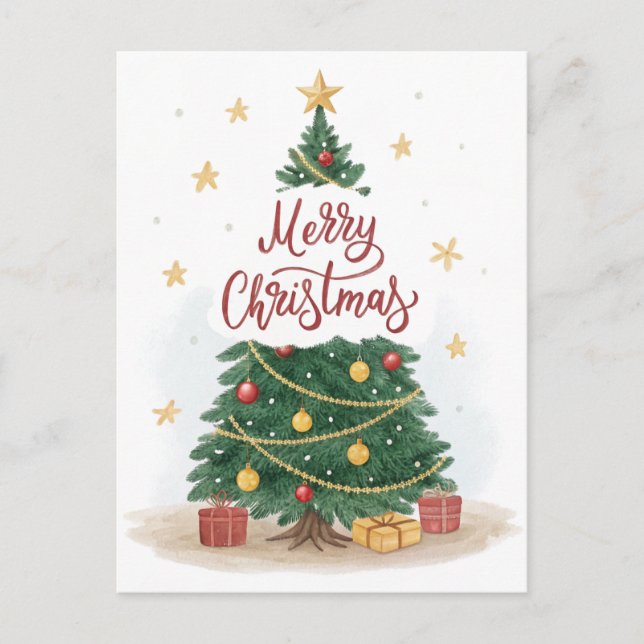 Postal Feliz Navidad con mucho amor. (Anverso)