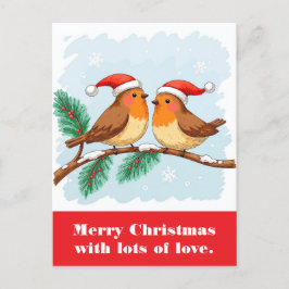 Postal Feliz Navidad con mucho amor.