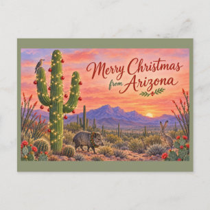 Postal Feliz Navidad desde Arizona - Vida Silvestre del D