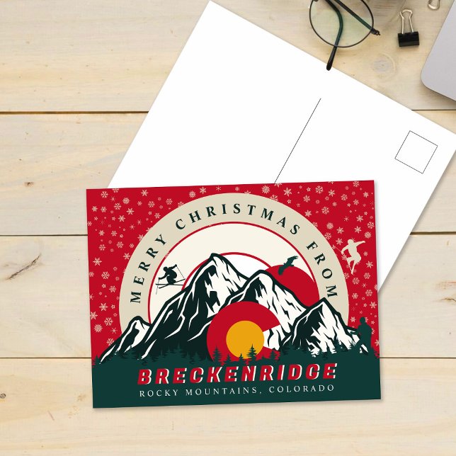 Postal Feliz Navidad desde Breckenridge, Colorado, Esquí (Subido por el creador)