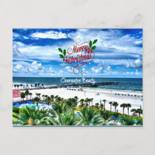 Postal Feliz Navidad desde Clearwater Beach, Florida