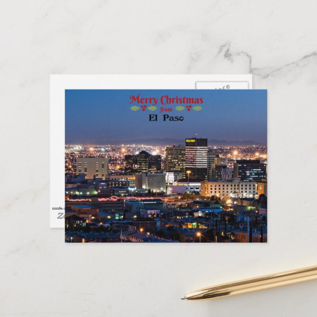 Postal Feliz Navidad desde El Paso (Anverso/Reverso In Situ)