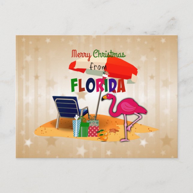 Postal Feliz Navidad desde Florida (Anverso)