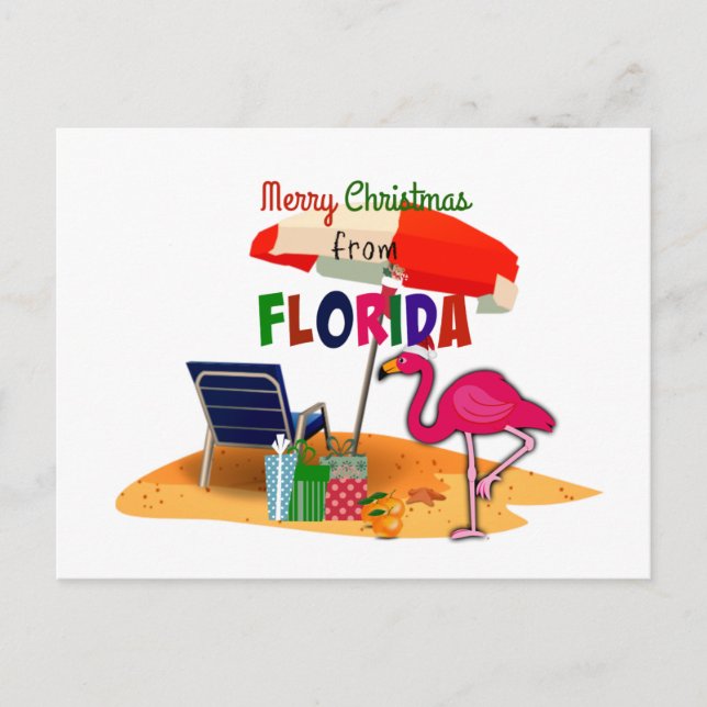 Postal Feliz Navidad desde Florida (Anverso)