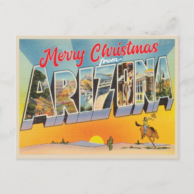 Postal Feliz Navidad desde la cosecha de Arizona (Anverso)