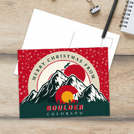 Postal Feliz Navidad desde los recuerdos de Boulder Color