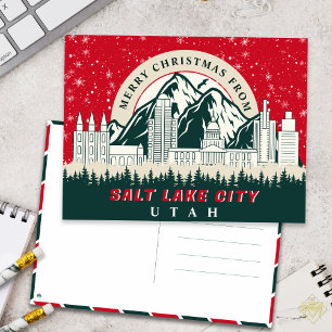 Postal Feliz Navidad desde los recuerdos de Salt Lake Cit