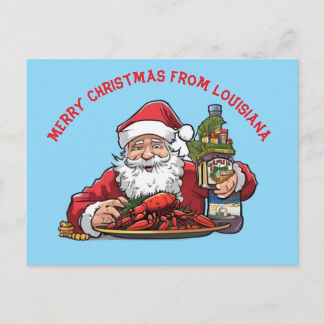 Postal Feliz Navidad desde Luisiana (Anverso)