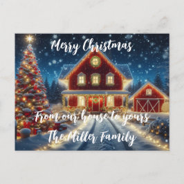 Postal Feliz Navidad desde nuestra casa a la tuya